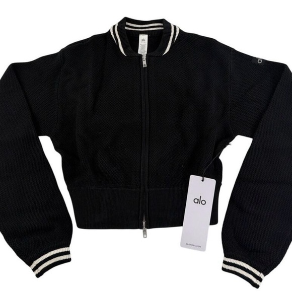 ALO Yoga Jackets & Blazers - ALO Yoga Black Tennis Sweater